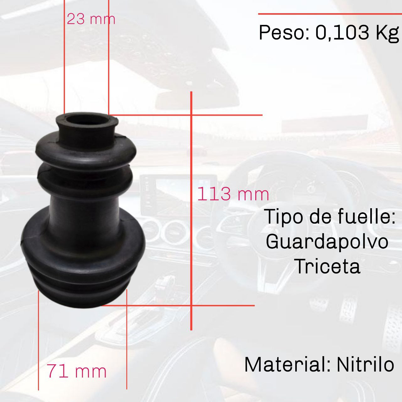 GUARDAPOLVO TRICETA GJP005.6 Ford Fiesta