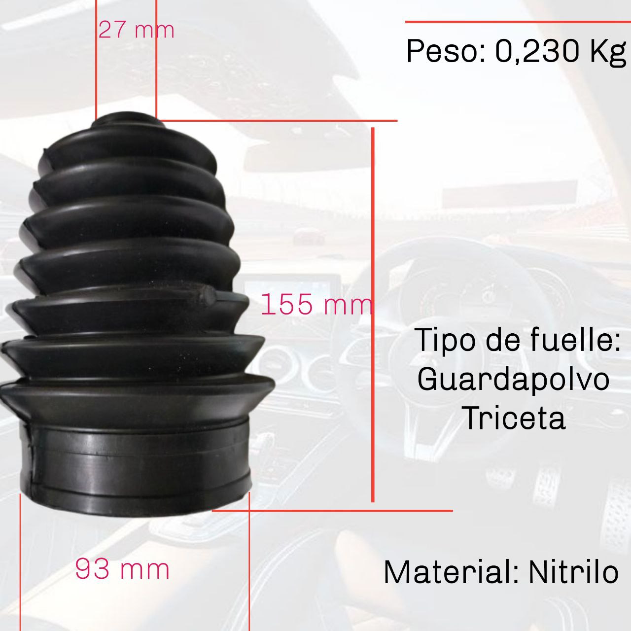 GUARDAPOLVO TRICETA GJP072 Cherokee Limited Liberty Mitsubishi Montero