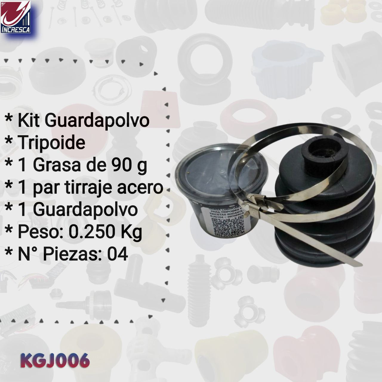 KIT GUARDAPOLVO TRIPOIDE KGJ006 Corolla Optra Aveo Tiggo Orinoco Grand Cherokee Neón Accord Civic Mazda Clío Citrón
