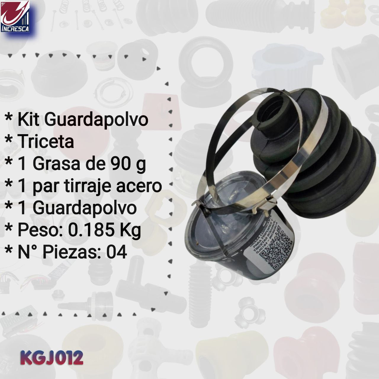 KIT GUARDAPOLVO TRICETA KGJ012 Mazda 3 5 Focus Honda Civic Emotion