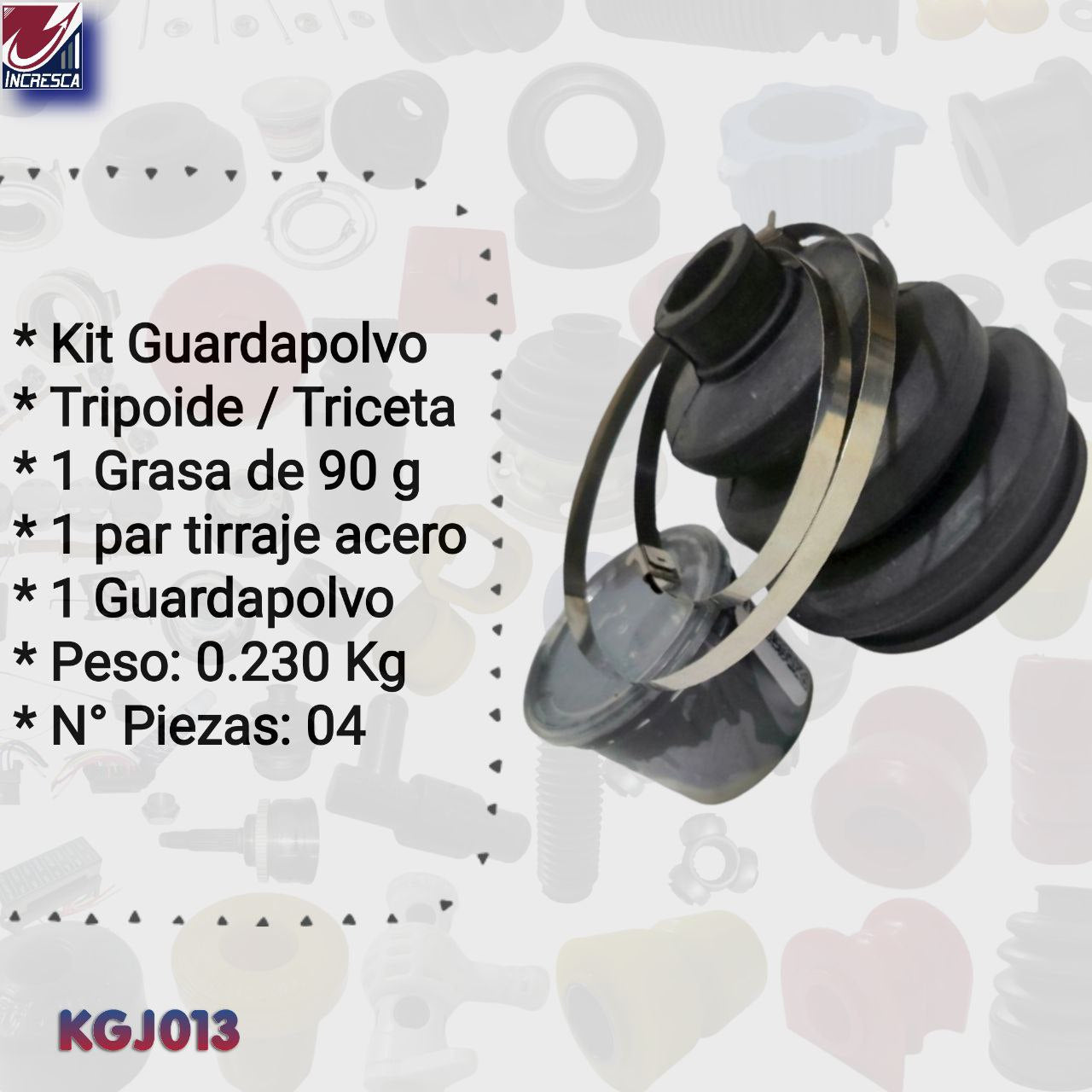 KIT GUARDAPOLVO KGJ013 Mazda 6 626 BT-50 Fusion Ecosport Cavalier Grand Cheokee Tiggo Montero