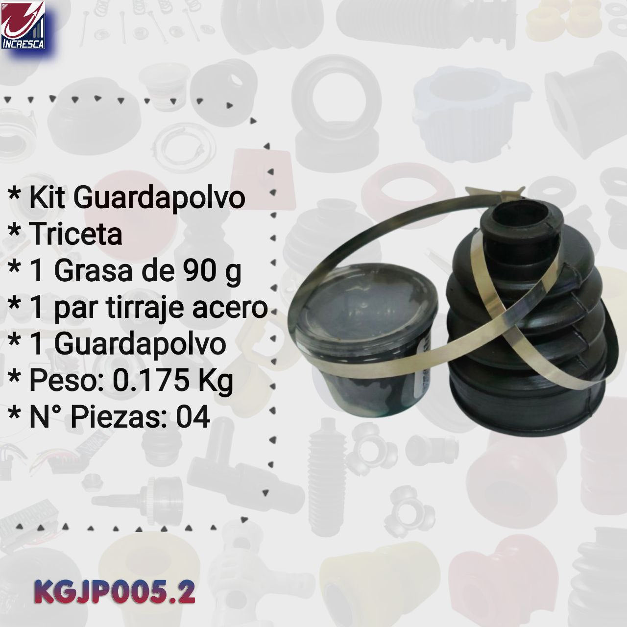 KIT GUARDAPOLVO TRICETA KGJP005.2 Aveo 1.6 sincronico Orino Fiesta