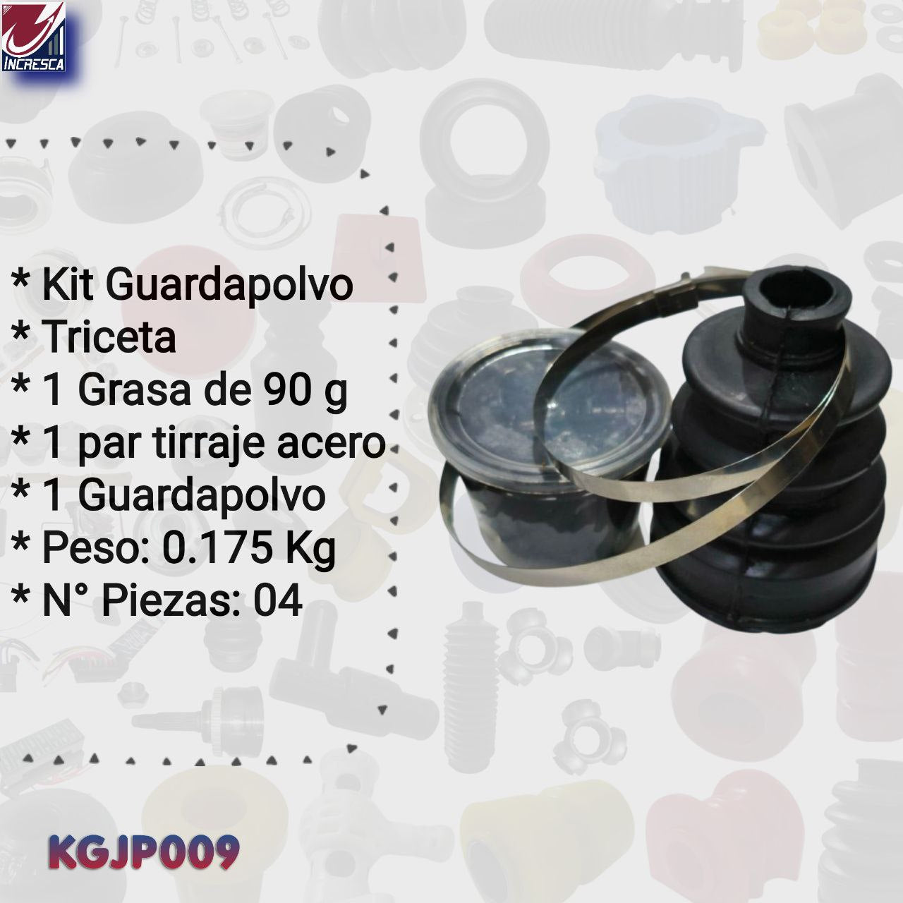 KIT GUARDAPOLVO TRICETA TIRRAJE GRASA KGJP009 Daewoo Matíz Tico Chevrolet Spark Fiat 1.3, Arauca