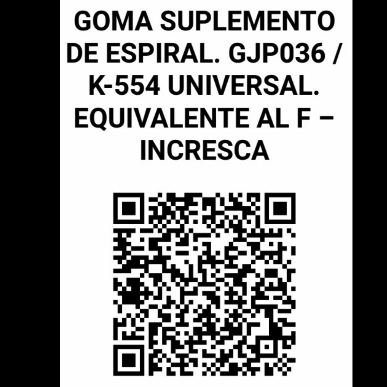 SUPLEMENTO ESPIRAL. GJP036 Universal Equivalente al F-507