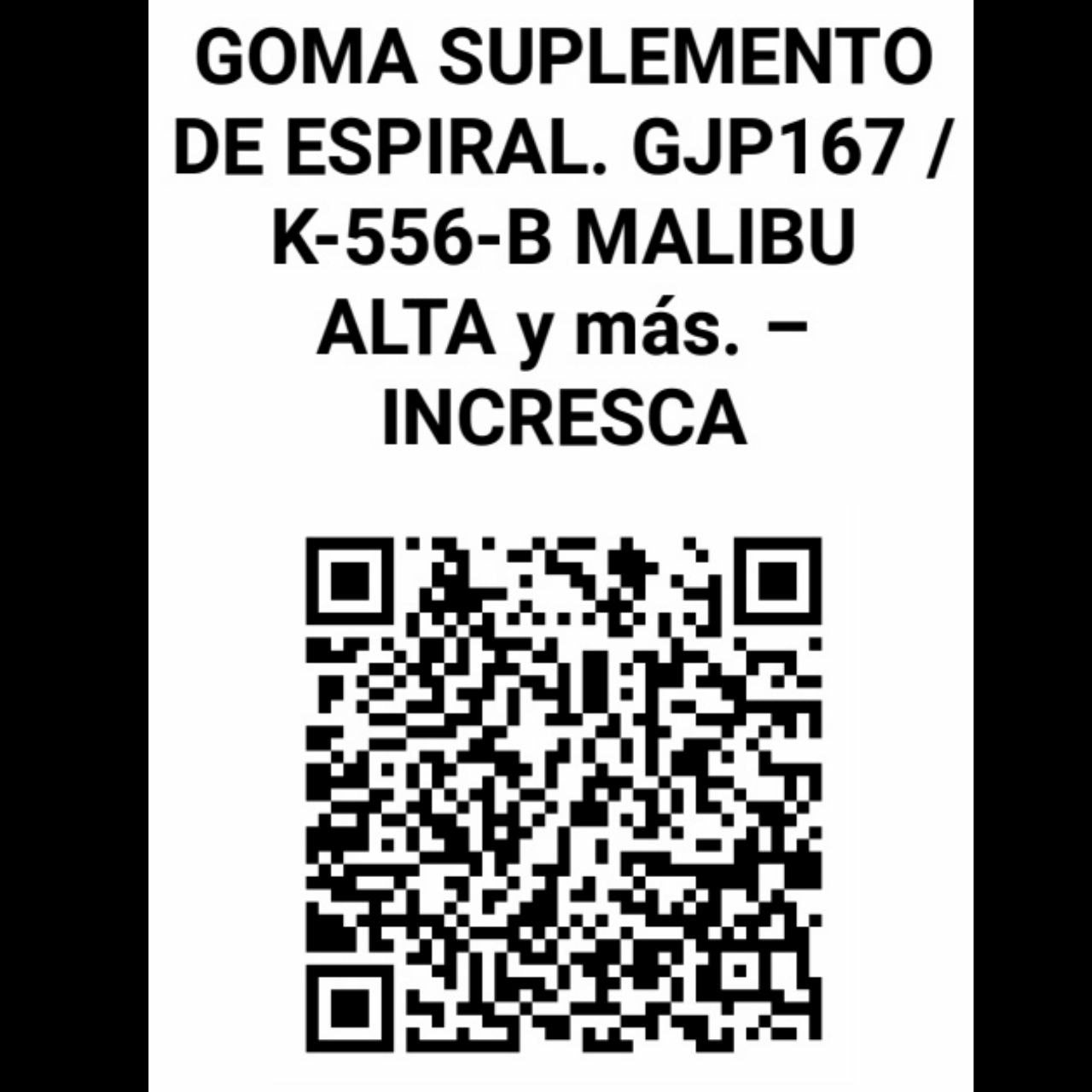 GOMA SUPLEMENTO DE ESPIRAL MALIBU ALTA GJP167