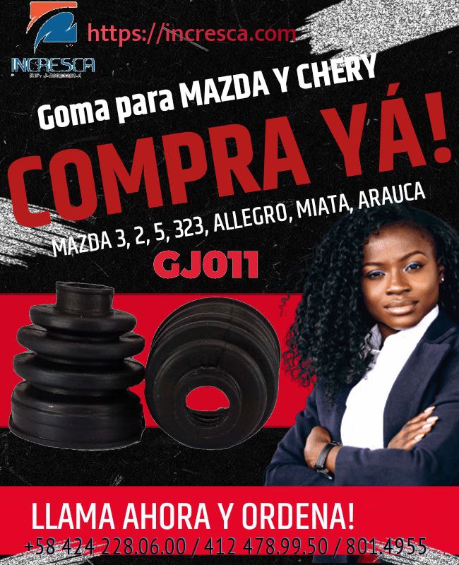 GUARDAPOLVO TRIPOIDE GJ011 MAZDA: Mazda 3, Mazda 2, Mazda 5, Mazda 323, Allegro, Miata; CHERY: Arauca.