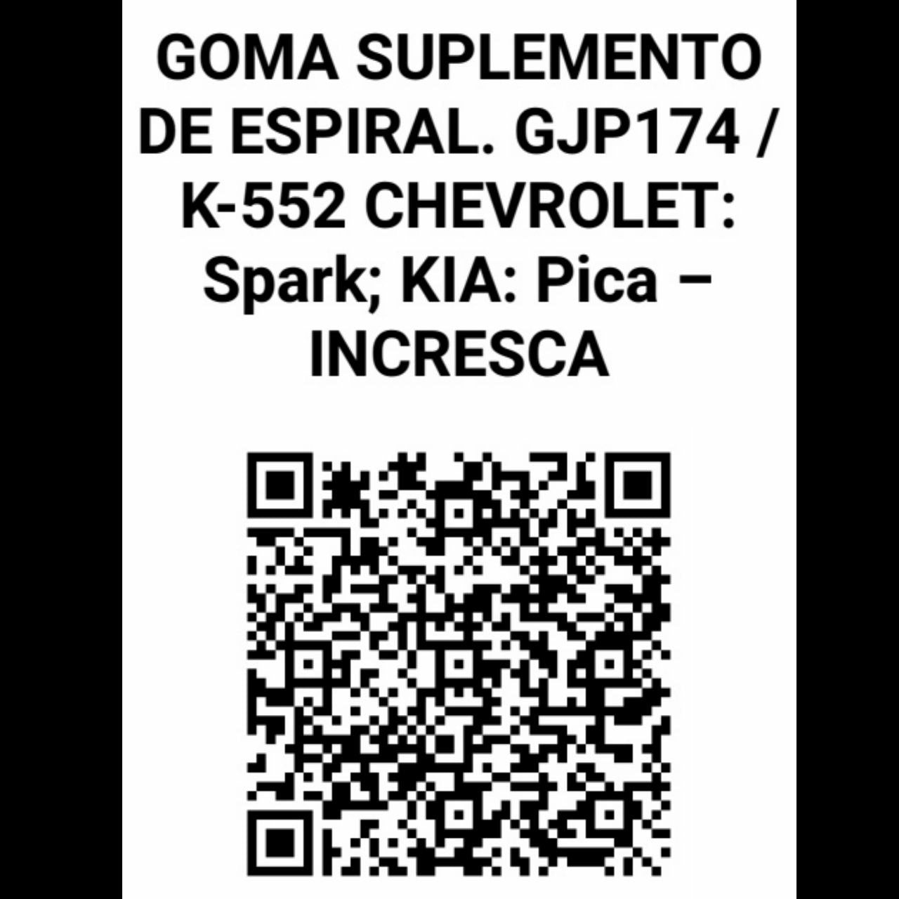 SUPLEMENTO ESPIRAL GJP174 Chevrolet Spark KIA Picanto Ford Fiesta Power