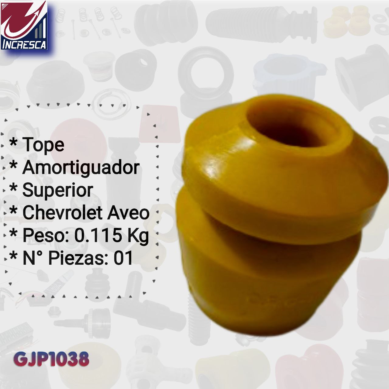 TOPE AMORTIGUADOR SUPERIOR GJP1038 Chevrolet Aveo