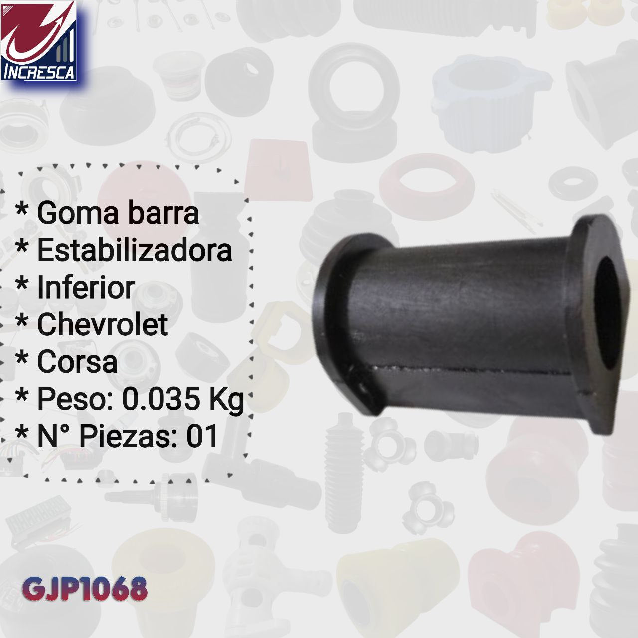 GOMA BARRA ESTABILIZADORA INFERIOR GJP1068 Chevrolet Corsa