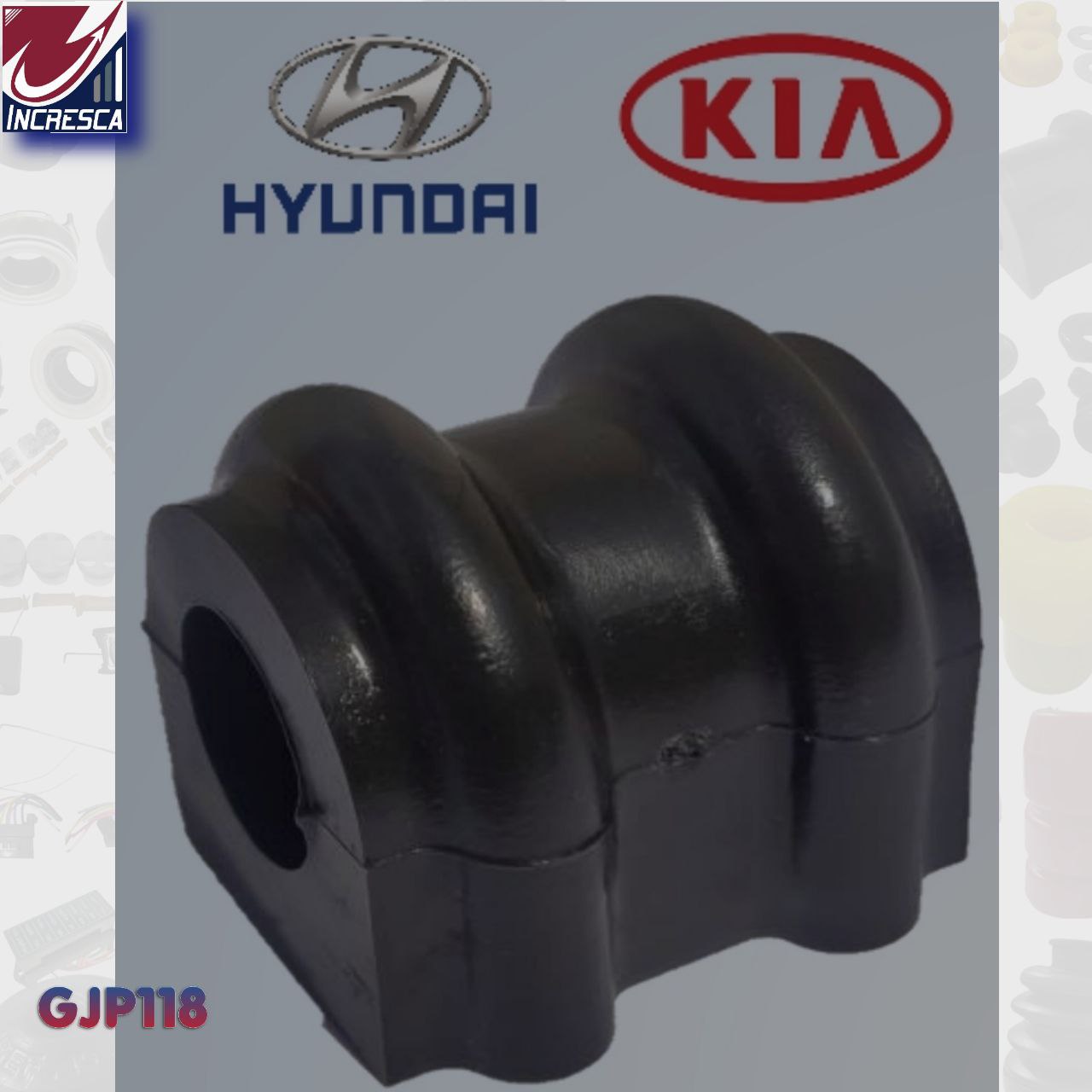 GOMA ESTABILIZADORA GJP118 Kía, Hyundai Hueco Pequeño (trasero)