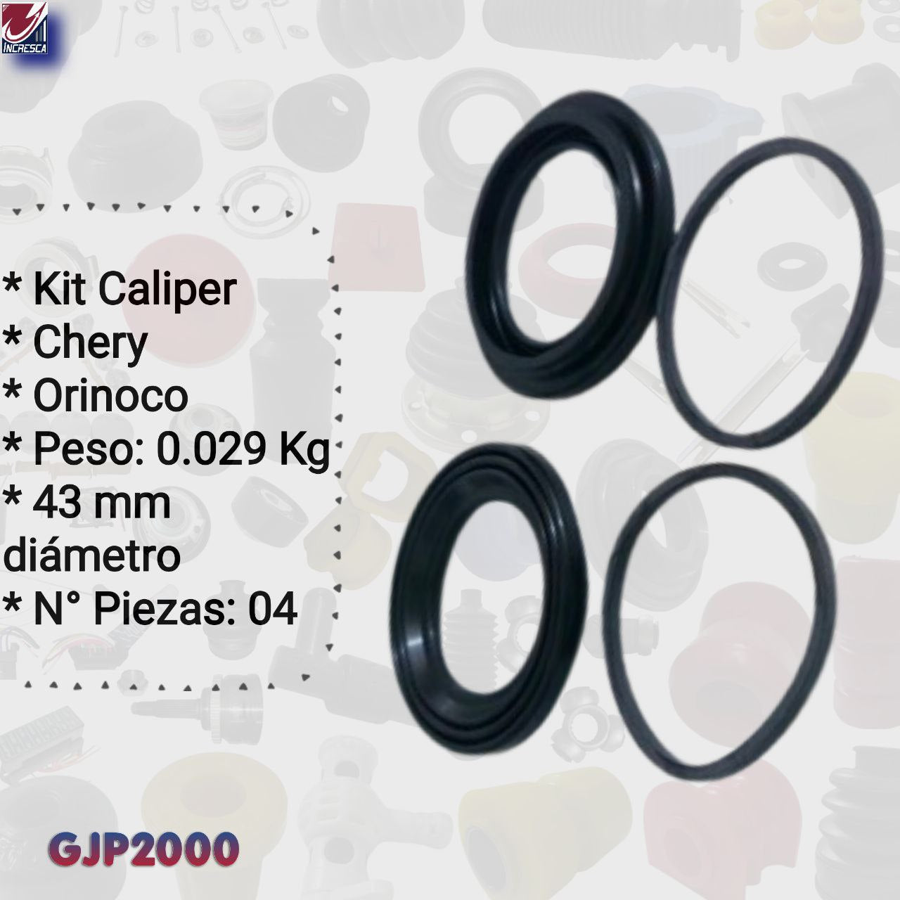 KIT CALIPER DELANTERO GJP2000 Chery Orinoco