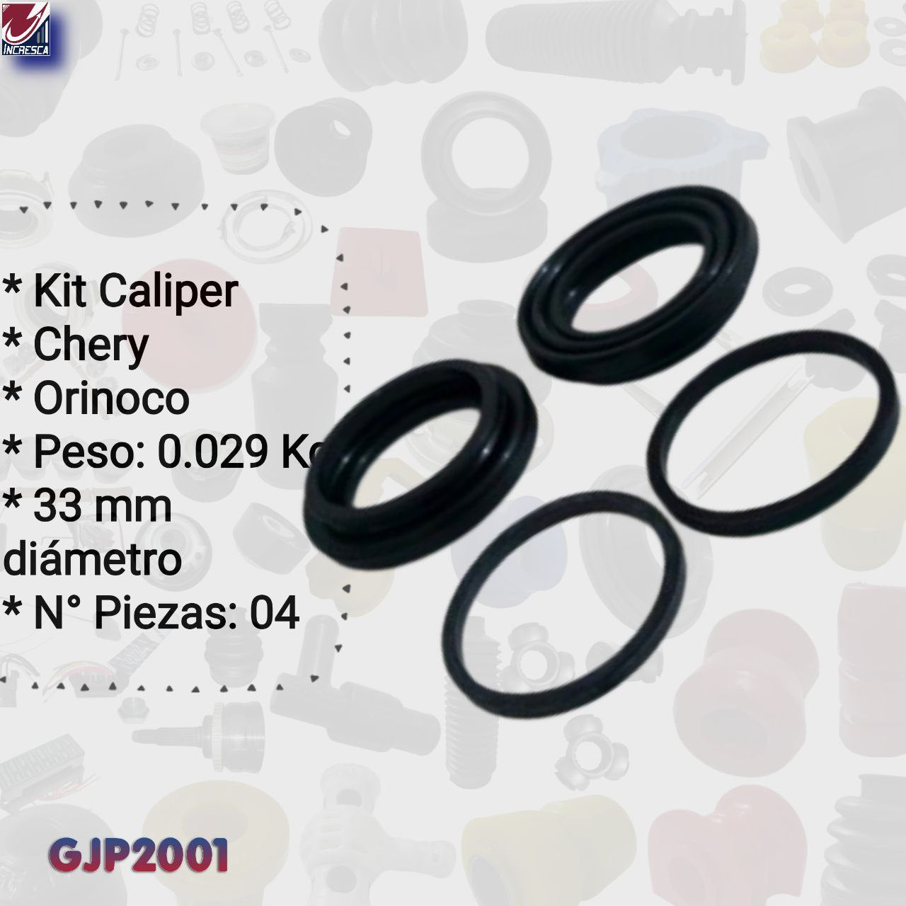 KIT CALIPER TRASERO GJP2001 Chery Orinoco