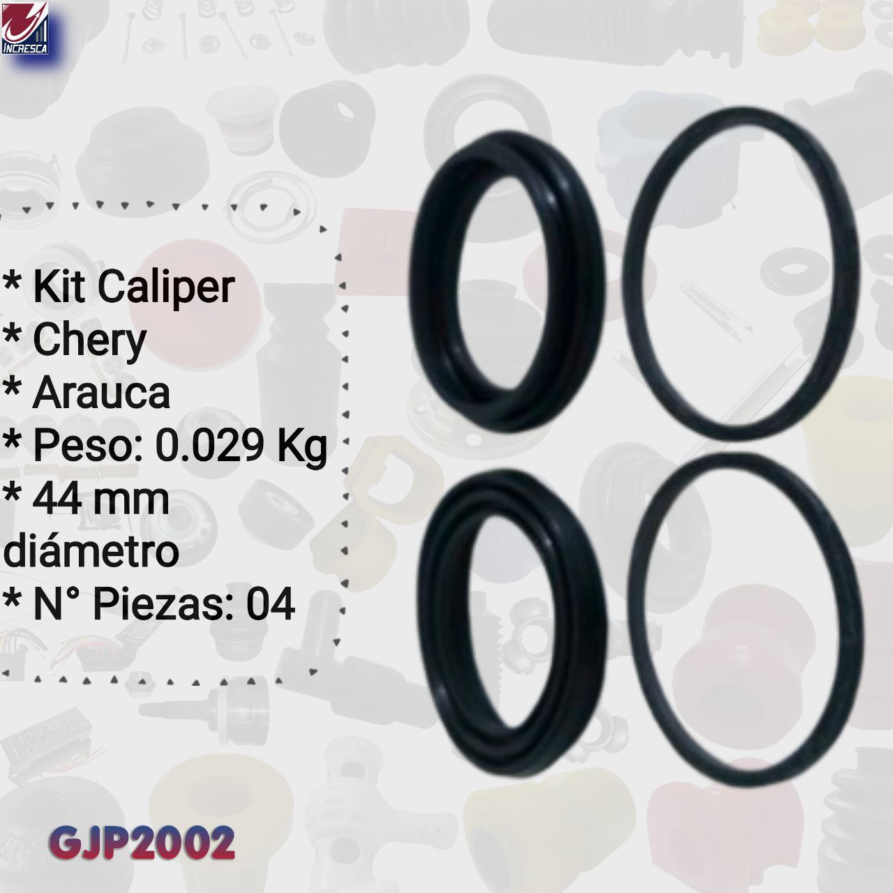 KIT CALIPER DELANTERO GJP2002 Chery Arauca