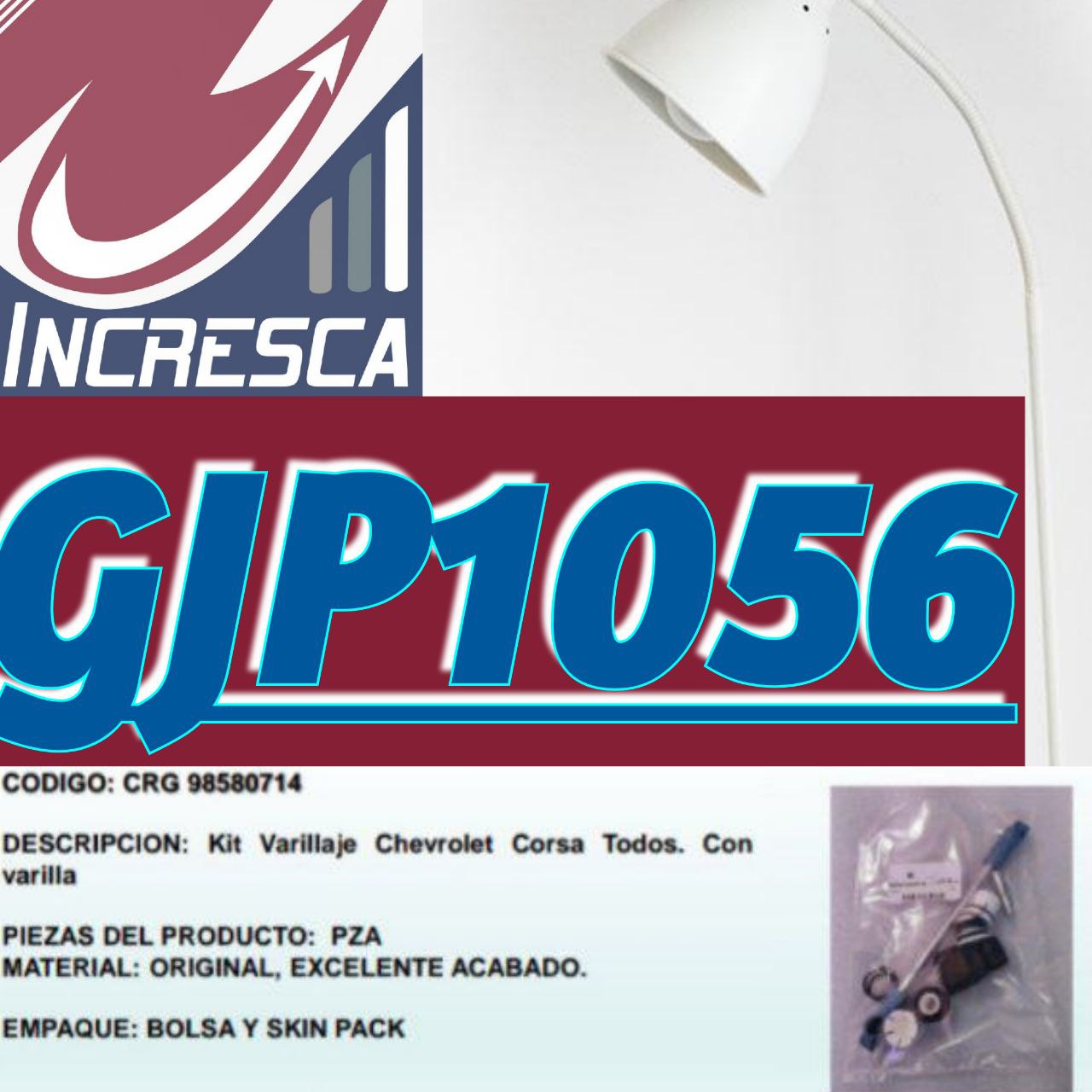 KIT VARILLAJE GJP1056 / CRG-98580714. CHEVROLET CORSA.